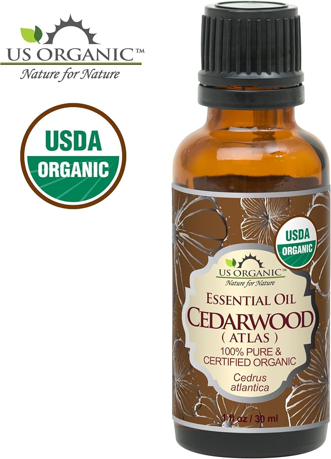 US Organic 100% Pure Cedarwood Essential Oil (Atlas) - USDA Certified Organic, Steam Distilled (More Size Variations Available) (30 ml / 1 fl oz)