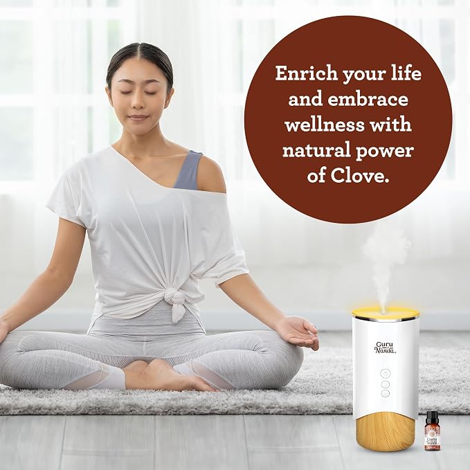 GuruNanda Clove Essential Oil, 100% Pure, Natural and Undiluted Aromatherapy Oil for Massages & DIY Recipes, Massage Support for Muscles & Joints (2X0.5 Fl Oz)
