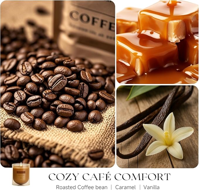 Coffee Scented Aromatherapy Candle, Cozy Warm Soy Wax Candle Birthday Gifts for Women Men Mom Her Friends Wife Husband