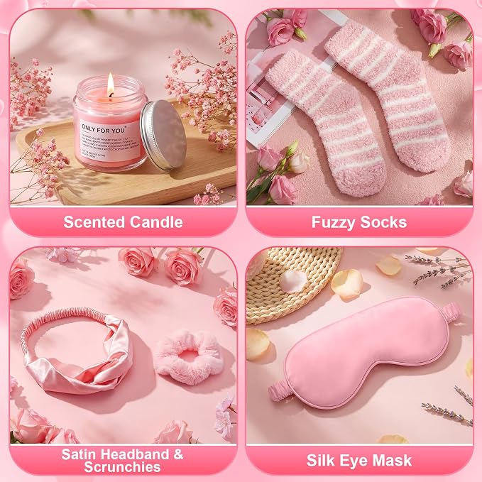 11 Pcs Birthday Gift for Women Mother Gifts Set Spa Gift Baskets for Women Get Well Care Package for Mom Her Wife Friend
