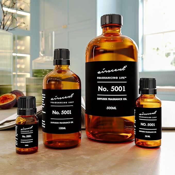 AirScent Bac. Rouge Inspired Diffuser Oil - Perfume Dupe - Premium Fragrance Oil No. 5001 for Ultrasonic and Waterless Diffusers and Crafting - 10 mL, 0.34 fl oz Glass Dropper Bottle