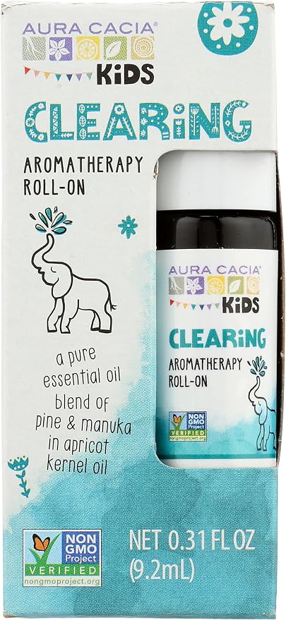 Aura Cacia, Aromatherapy Roll On Kids Clearing, 0.31 Fl Oz