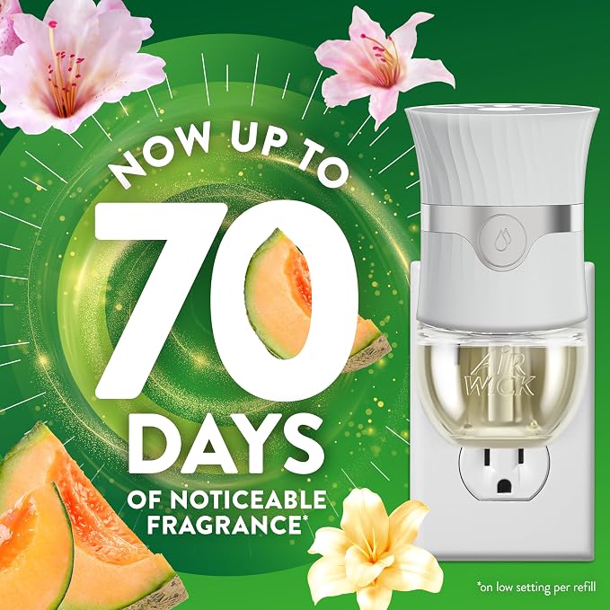 Air Wick Plug in Scented Oil Refill, 2 ct, Summer Delights, Air Freshener, Essential Oils