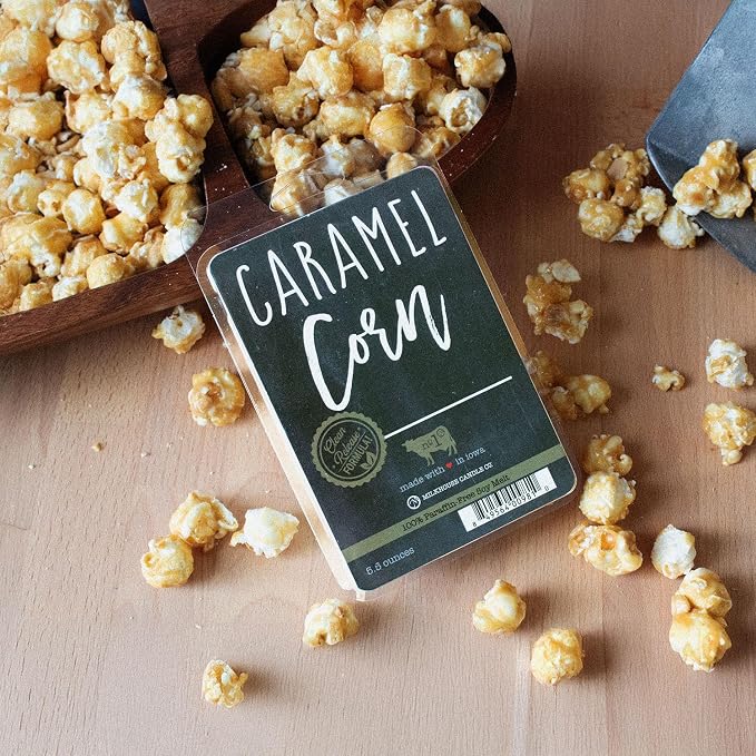Milkhouse Candle Company Caramel Corn Soy Wax Melts – Roasted Chestnuts | Maple Glaze | Pecan Scented - 5.5 oz, Hand-Poured, Premium Fragrance Oil, Made in the USA