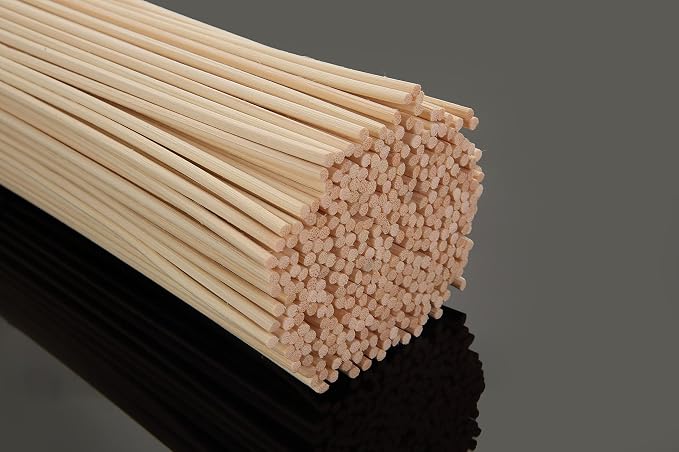 100PCS 10 Inch Natural Rattan Reed Diffuser Sticks, Rattan Reeds,Essential Oil Aroma Diffuser Replacement Sticks for Home Fragrance,25cm Wood Sticks Refill(Primary Color)
