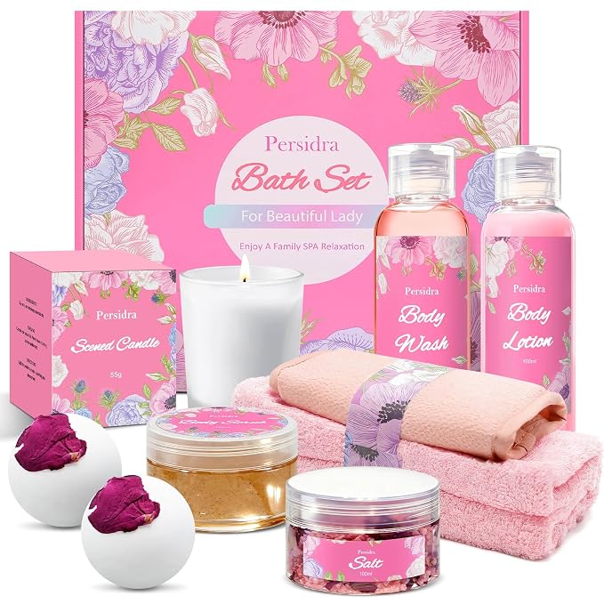 Gifts for Women SPA Gift Baskets - 9PCS Self Care Bath Set Home SPA Comprehensive Care, Luxurious Relaxing SPA Kit Holiday Birthday Gifts for Women, Mom, Lovers, Girlfriends