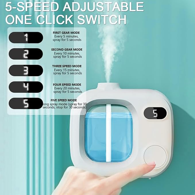 Aromatherapy Diffuser Smart Fragrance Essential Oils Difuser Air Scent Humidifier for Home Large Rooms Bathroom Hotel Collection Office Car 5 Mist Levels Adjustable Timer Aroma 360 Difusor