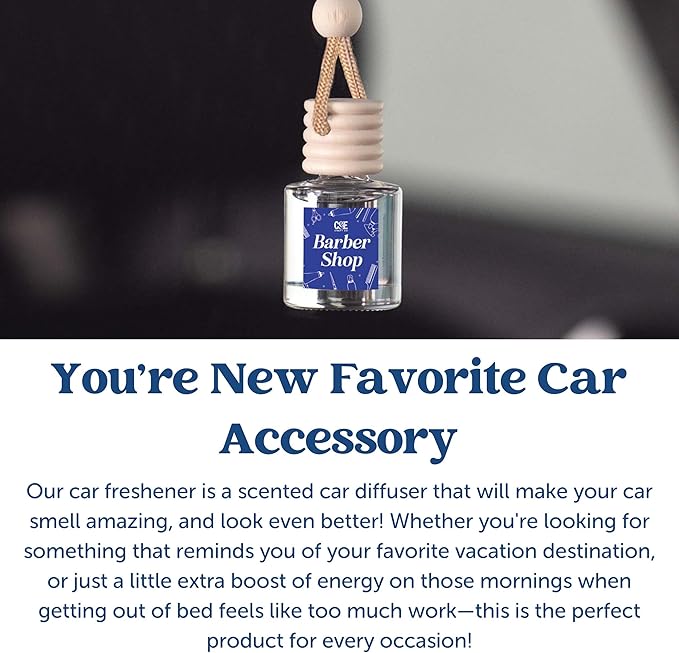 CANDECraftCo Car Air Hanging Fragrance Oil, Car Auto Freshener for Essential Oils, Scents Fragrance Aromatherapy Automobile Diffuser, Long Lasting (Whiskey & Oak)