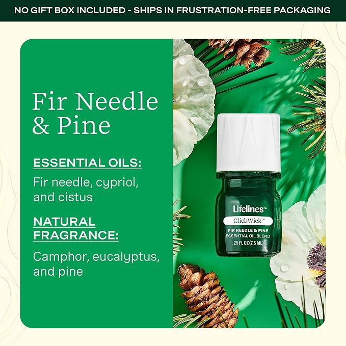ClickWick Essential Oil Blends for Lifelines Diffusers, 3-Pack Walk in The Woods Set - Essential Oil Blend Refill for Candle, Plant & Shower Aromatherapy Diffuser - Fragrance for Diffusers
