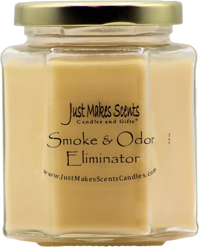 Smoke and Odor Eliminator Candle - Odor Eliminating Scented Candles for Home - Neutralizes Cigarette, Food, and Pet Smells | Natural Soy Wax Candle, Hand Poured in The USA