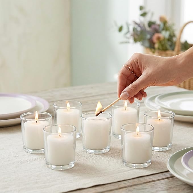 Aroma Naturals Votive Candles with White, Patchouli and Frankincense, Meditation, 6 Count