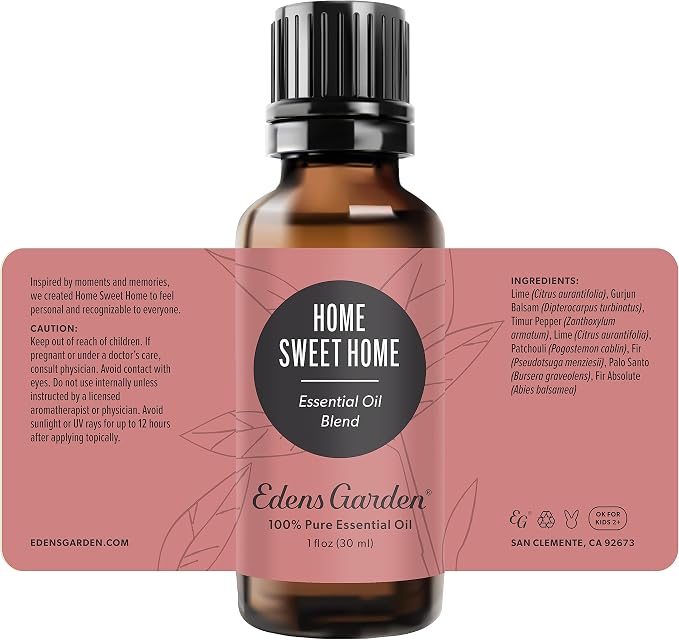 Edens Garden Home Sweet Home Essential Oil Blend- 100% Pure Premium Grade, Undiluted, Natural, Therapeutic, Aromatherapy, The Best for Candle, Laundry, Humidifiers 30 ml (1 fl oz)