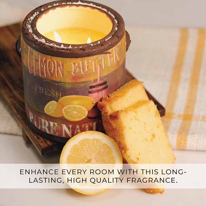 A CHEERFUL GIVER 95hr 20oz Scented Candle - Lemon Butter - Multi-Wick Glass Candle - Gifts For Men and Women