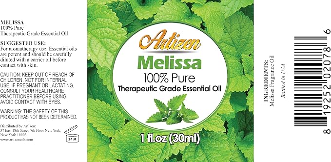 Artizen 30ml Oils - Melissa Essential Oil - 1 Fluid Ounce