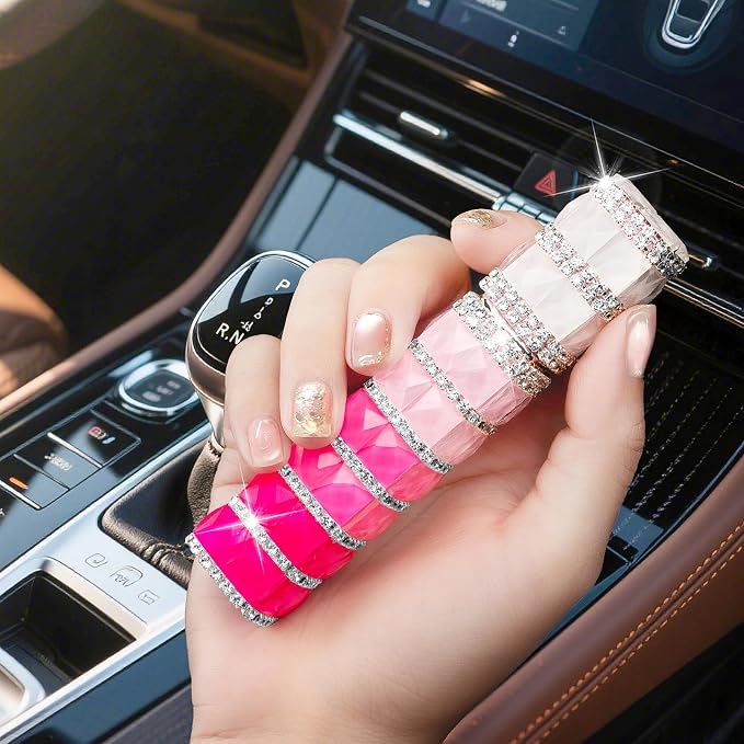 Travel Perfume Atomizer Refillable Bottle, 12ml Rhinestone Mini Perfume Bottles Empty Refillable Travel Atomizer Sprayer with Funnel (2Pcs-Black White+Pink White)