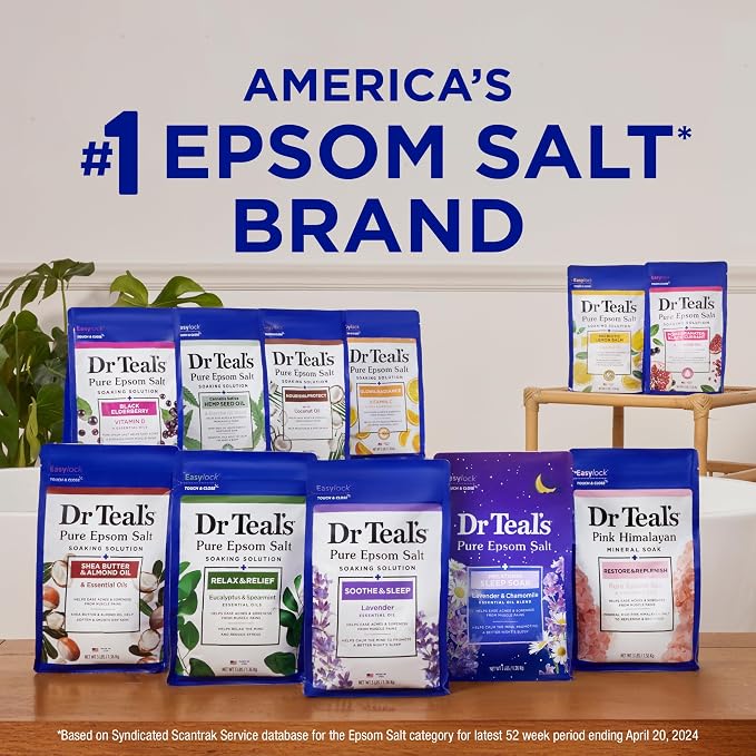 Dr Teal's Melatonin & Essential Oil Blend Epsom Salt and Foaming Bath Sampler Set, 2 Piece