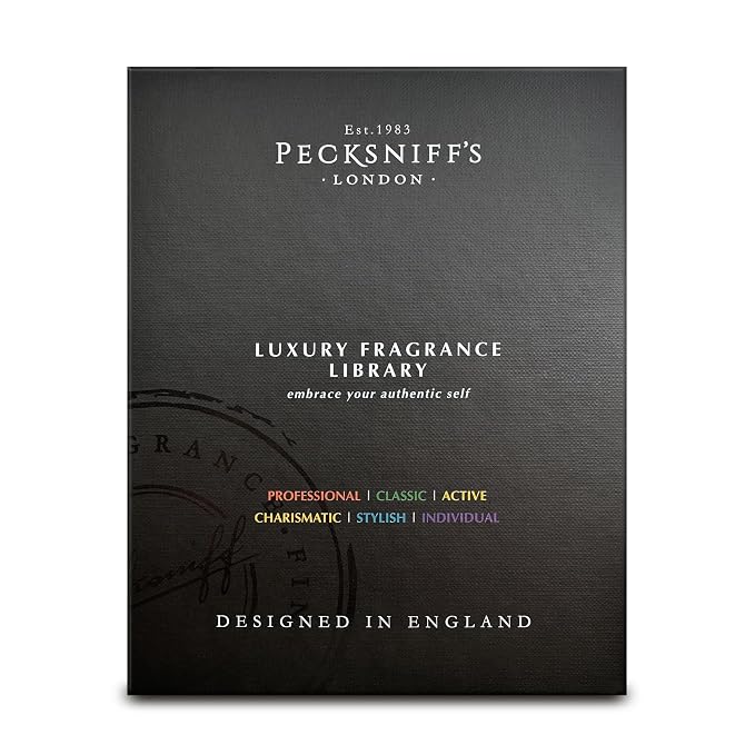 Pecksniff’s Men’s Fine Fragrance Gift Set – 6x10ml Eau de Toilette Collection – Luxury Cologne Sampler, Designed in England