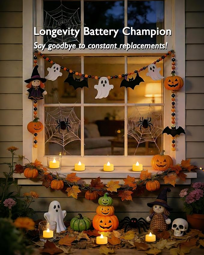 Amagic 150 Pack Battery Operated Tea Lights Candles, Fake Tealights Candles, Flameless LED Tea Lights for Halloween, Wedding, Votive, Festival, Table Decor(150 Pack, Warm White)