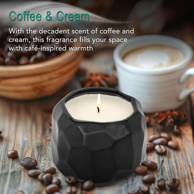 Hyggelight - The Growing Candle, Rosemary & Sage Scent, 13oz Ceramic Pot, Single Wick Aromatherapy Candles, 100% Soy for Women and Men, Emma