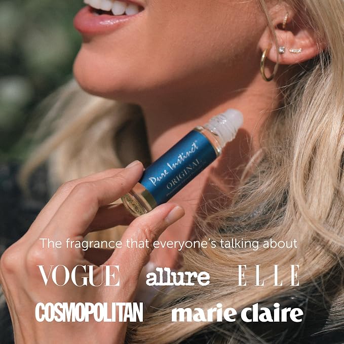 Pure Instinct Roll-On - The Original Pheromone Infused Essential Oil Perfume Cologne - Unisex For Men and Women - TSA Ready