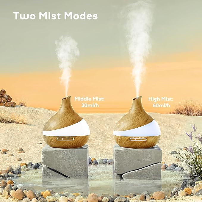 HJTHJT 500ML Essential Oil Diffuser: Aroma Diffuser with Remote Control for Hotel Spa Yoga Room - Humidifier with 14 Colors LED Night Light for Bedroom Home Relaxation