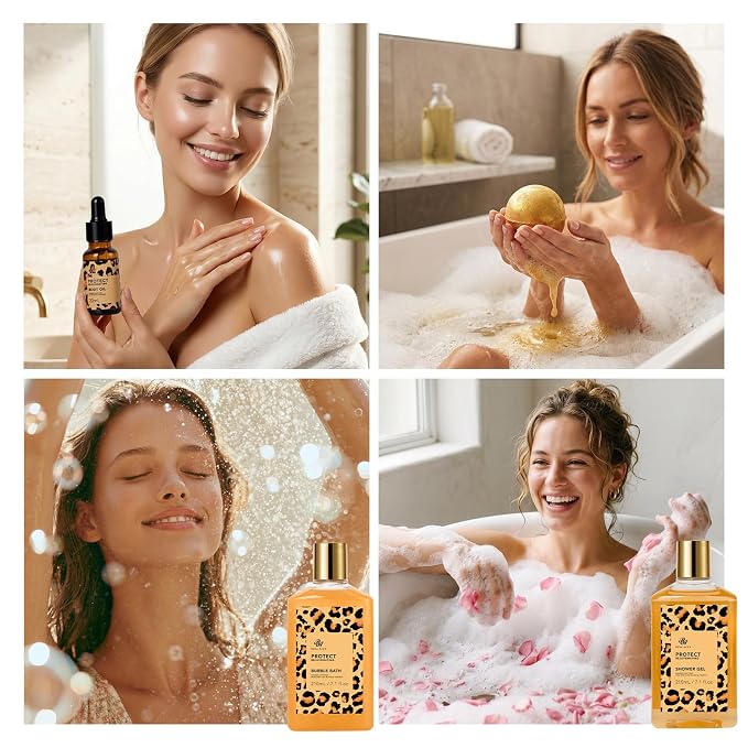 Gifts for Women, Honey Almond 32 Pcs Bath & Body Gift Basket for Women, Hydrating Face Skin Care Kit, Home Spa Basket Gifts Set, Self-Care Relaxation Set, Birthday, Christmas, Valentines, Anniversary