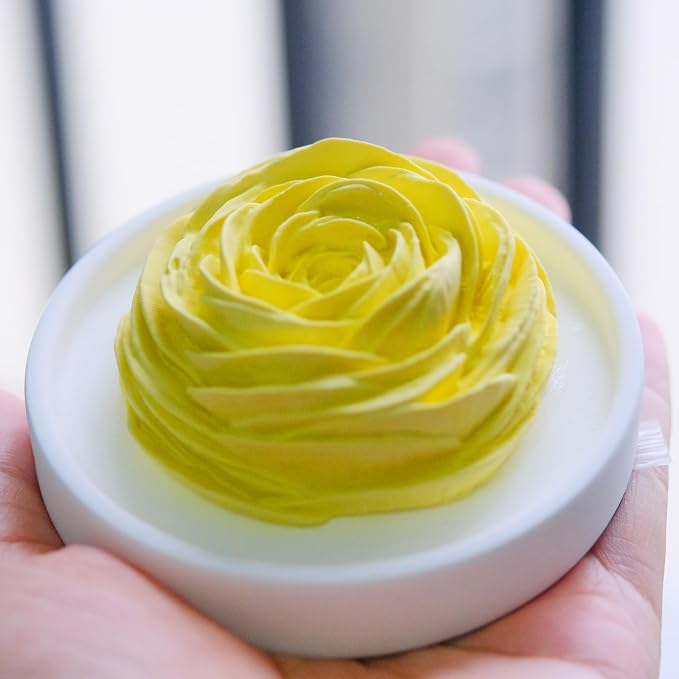Essential Oil Passive Flower Diffuser -Non-Electric Peony Flower Porcelain Aromatherapy Diffusers for Small Mini Room, Desk Decorative, Bathroom (Yellow, Rose)