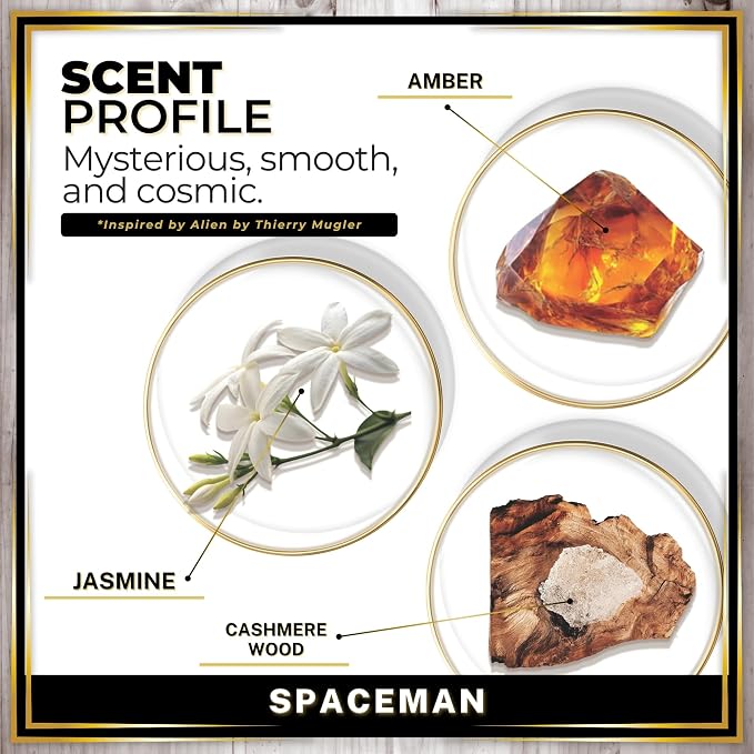 Urban Naturals Spaceman Car Air Freshener for Women | Alien Perfume Inspired Hanging Diffuser with Vent Clip | Strong Car Fresheners with Odor Eliminating Technology | Made in USA (1 Pack)