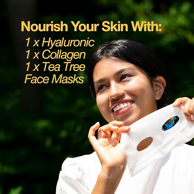 Naisture x Frida Kahlo 15 Min Pamper Me Kit Korean Spa Skincare Gift Set for Women - Head to Toe with Hair, Face, Eye, Hand, Foot Masks & Bonus Item (8 pcs)