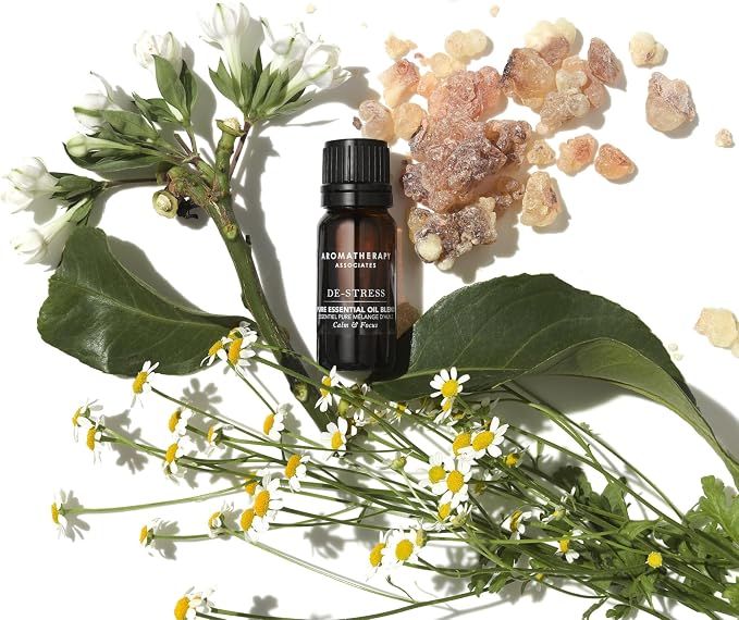 Aromatherapy Associates De-Stress Pure Essential Oil Blend. Premium Undiluted Blend to Clear The Mind. Hand-Crafted with Frankincense, Chamomile and Petitgrain (0.33 fl oz)