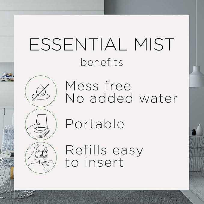 Air Wick Essential Mist Starter Kit (Diffuser + Refill), Lush Honeysuckle & Raspberry, Essential Oils Diffuser, Air Freshener