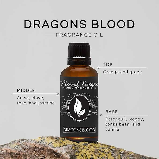 Eternal Essence Oils Dragons Blood 30ml Premium Fragrance Oil - for Candle, Soap Making, Aromatherapy, Diffusers, Home Care, & Humidifiers
