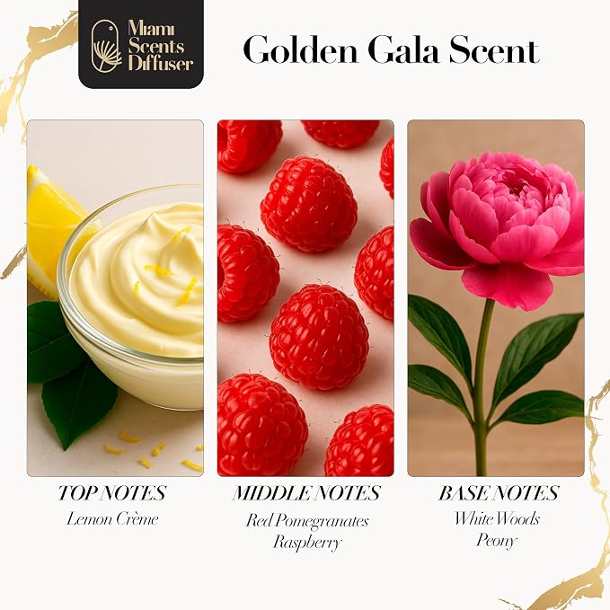 Gala Crush Essential Oil Refill Luxury Hotel Inspired - Long Lasting Aroma for Home & Commercial Diffuser, 120ml Fresh Blend of White Wood Pomegrante Peony, Scent for Office Spa Wellness Aromatherapy