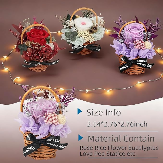 Small Bouquet Car Air Freshener Vent Clips Mini Fresh Flower Bouquet Air Conditioning Outlet Perfume Clip Decoration Essential Oil Diffuser Vent Clip Auto Interior Accessories for Car Decor