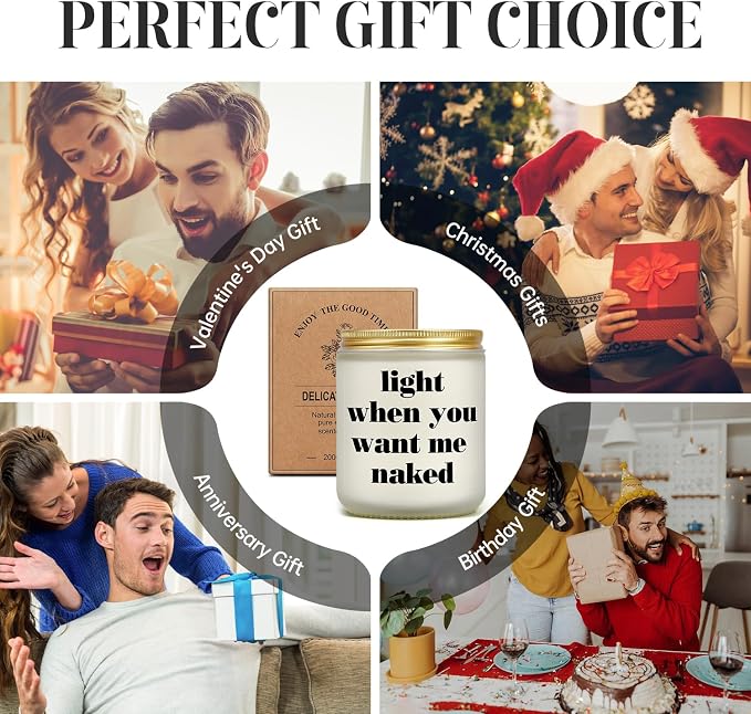 Funny Gifts for Boyfriend Husband Him Her Girlfriend Wife, Romantic I Love You Gift for Valentine‘s Day Anniversary, Birthday Gifts for Men Women Couple Fiance - Lavender Scented Candle