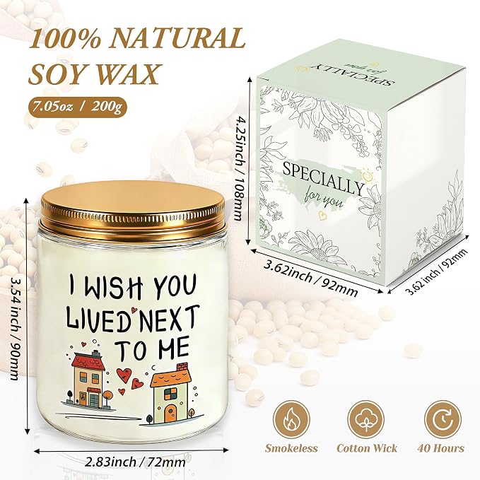 Birthday Gifts for Women, Christmas Anniversary Valentine's Day Wedding Gift for Her, Romantic Present for Girlfriend, Mom, Sisters, Wife, Daughter, Friend, Funny Lavender Scented Candle - White
