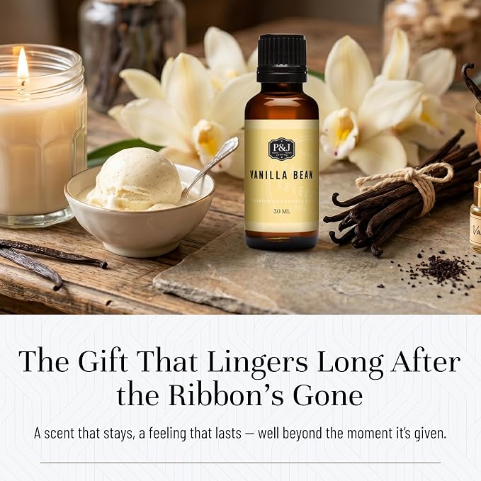 P&J Trading Fragrance | Vanilla Bean Oil 30ml - Candle Scents for Candle Making, Freshie Scent, Soap Making Supplies, Diffuser Oil Scents