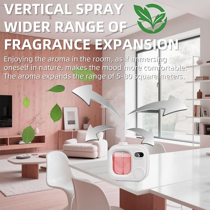Waterless Essential Oil Aromatherapy Diffuser Mini Led Smart Aroma 360 Small Difusor Cordless for Home Large Rooms Scent Bathroom Hotel Collection Office Car Fragrance Air Scent Humidifier