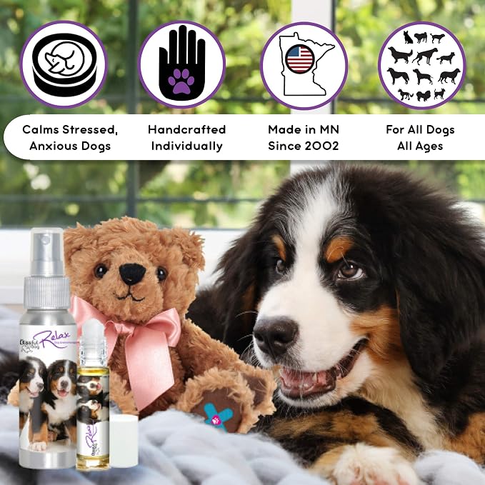 The Blissful Dog Bernese Mountain Dog Relax Dog Aromatherapy Spray for Anxiety