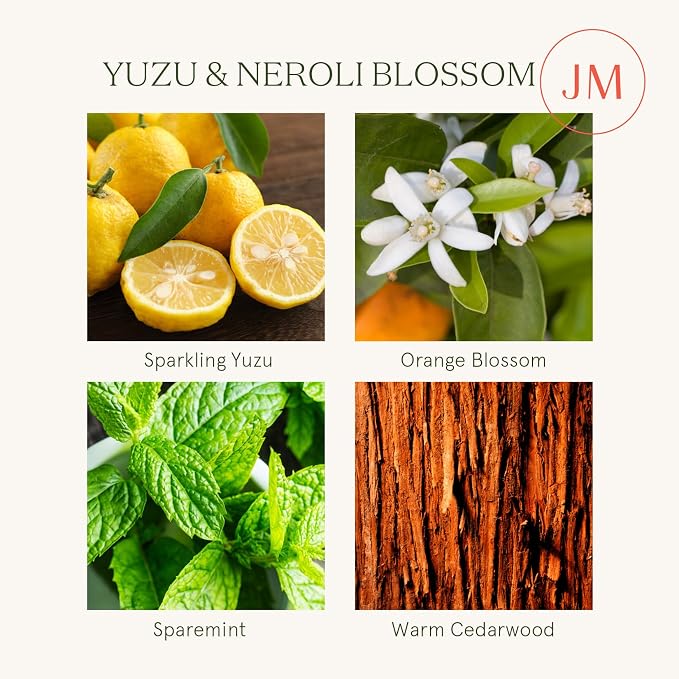 LA JOLIE MUSE Yuzu & Neroli Blossom Candles, Scented Candle Gifts for Women&Men, Natural Soy Candles, Long Burning Luxury Jar Candle, 11oz