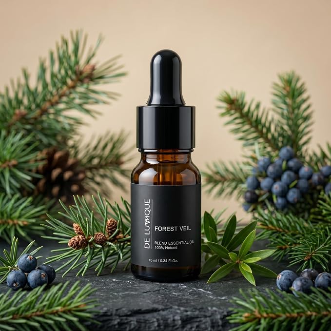 Forest Veil Scent DE LUmiQUE Calming Essential Oil Blend, 100% Natural Aromatherapy Grade, 10ml / 0.34 Fl Oz