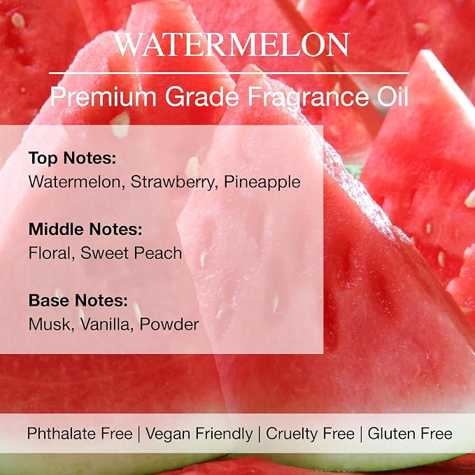 Daniella's Candles Watermelon Reed Diffuser Refill Oil, 3.4oz/100ml, Premium Fragrance Oil, Home Fragrance, Oil for Reed Diffusers, Long Lasting