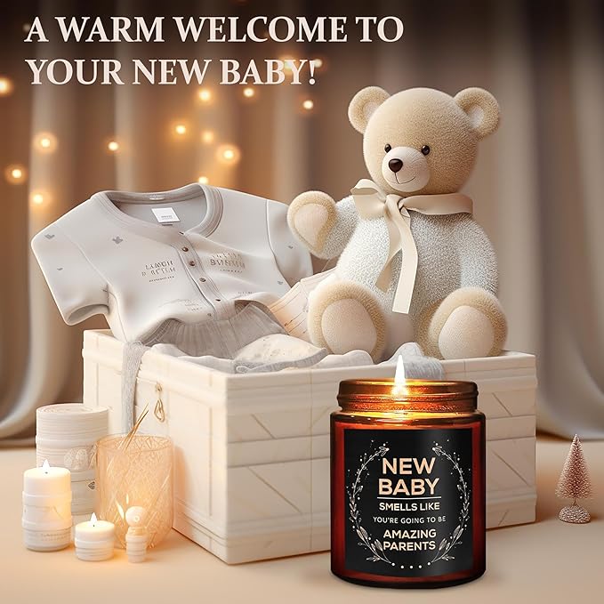 Gender Reveal Gifts for Parents to Be - Relaxing Candles for First Time Moms Dad to Be - New Parents Gifts for Couples - Valentines Congratulations 1st Baby Pregnant Mommy First Mothers Day