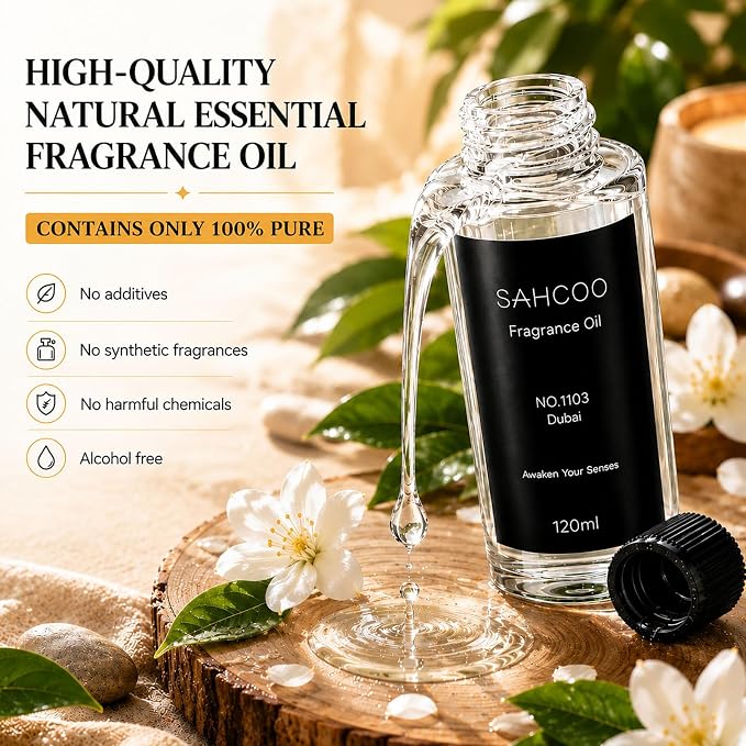 Hotel Diffuser Oil Set Inspired by 5-Star Hotel Scent, Most Popular Fragrance Oil 120ml, Natural Aromatherapy Oils for Cars & Home Products, Room Sprays (No.101 My Way)