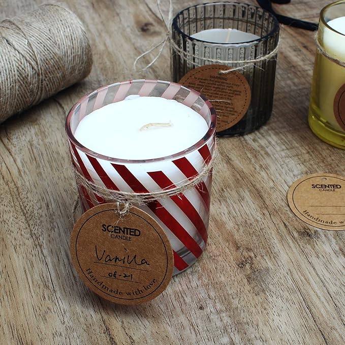 CandMak Candle Wick Kit - 60 Cotton Wicks with Candle Making Tools (Thin 4"+6"+8")