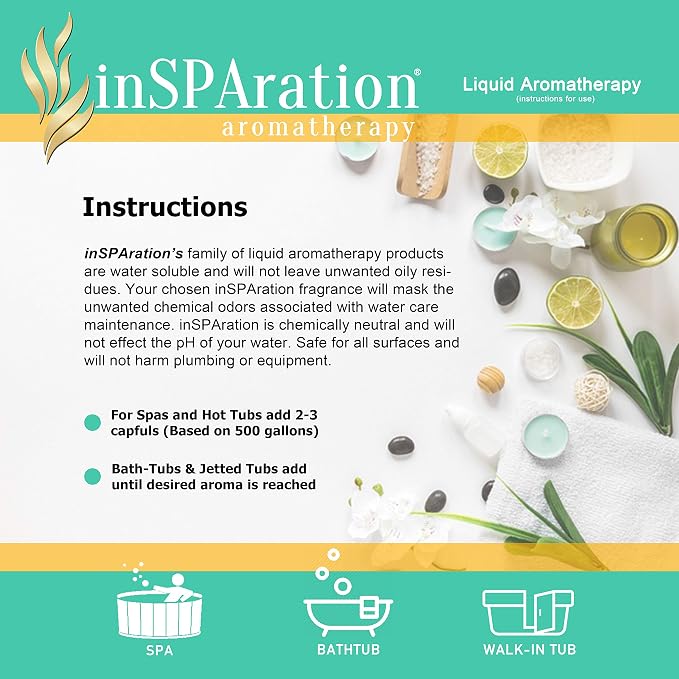 InSPAration 106X Spa and Bath Aromatherapy Liquid, 9 oz, Romance