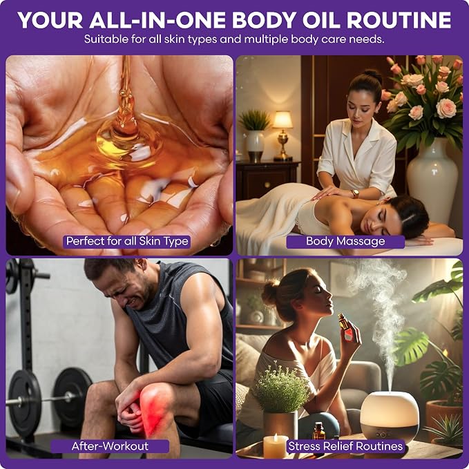 Brookstone Lavender Multi-Use Essential Oil - Calming Scent for Stress Relief, Skin & Hair Care