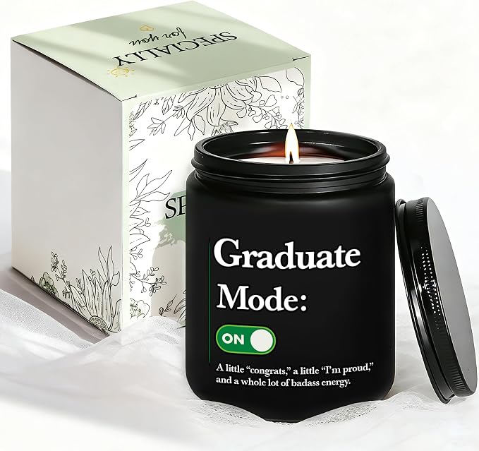 2026 Graduation Gifts for Her Him, Congratulations Grad Decoration for Women Men, Graduate Presents for Masters Degree High School College PHD Nurse, 7oz Funny Lavender Scented Candle, Style-K