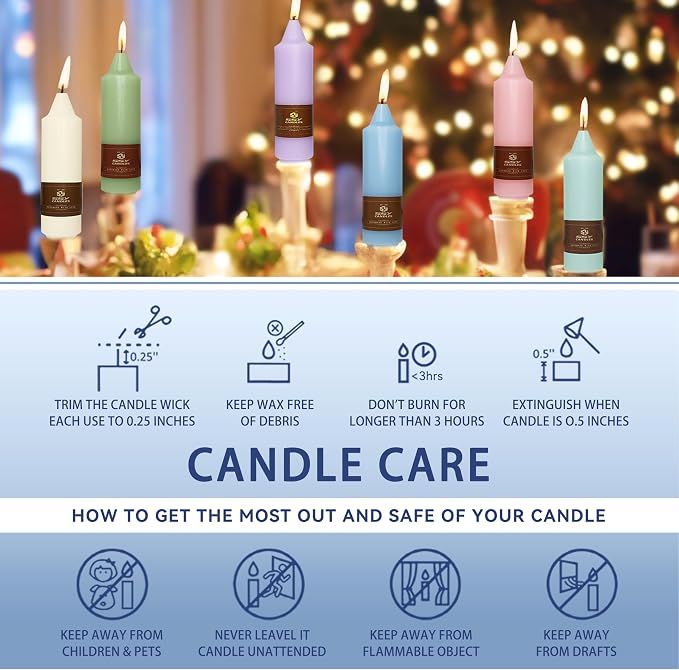 5 inch Short Taper Candle 4 Pack Handmade Dusty Blue Candles Unscented Pastel Candlesticks for Holiday Wedding Dinner Party Seasonal Celebration Birthday Home Decoration