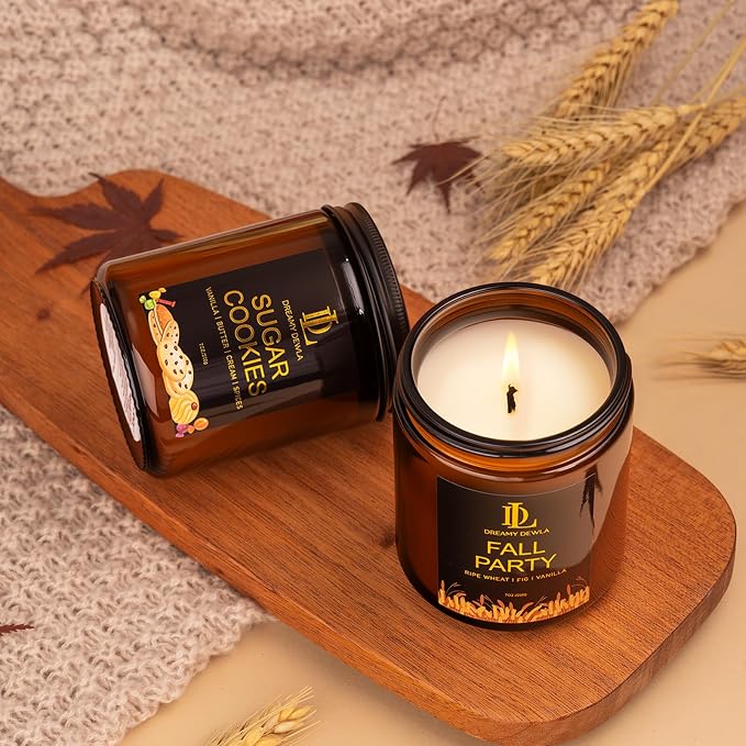 Winter Candle | Holiday Party Scented Candles - Christmas Home Decor, 7oz Fall Winter Soy Candle with 50hr Burn Time, Holiday Christmas Gifts for Women Men